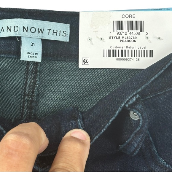 And Now This Men’s Distressed The Skinny Modern Flex Jeans Dark Wash Size 31 - Picture 9 of 14